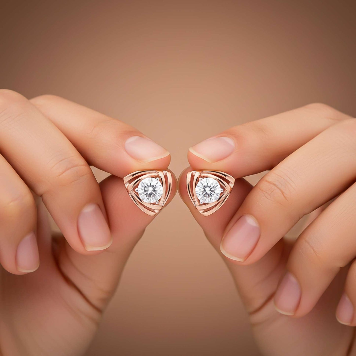 925 Sterling Silver With 14K Gold Plated Triage of life Stud