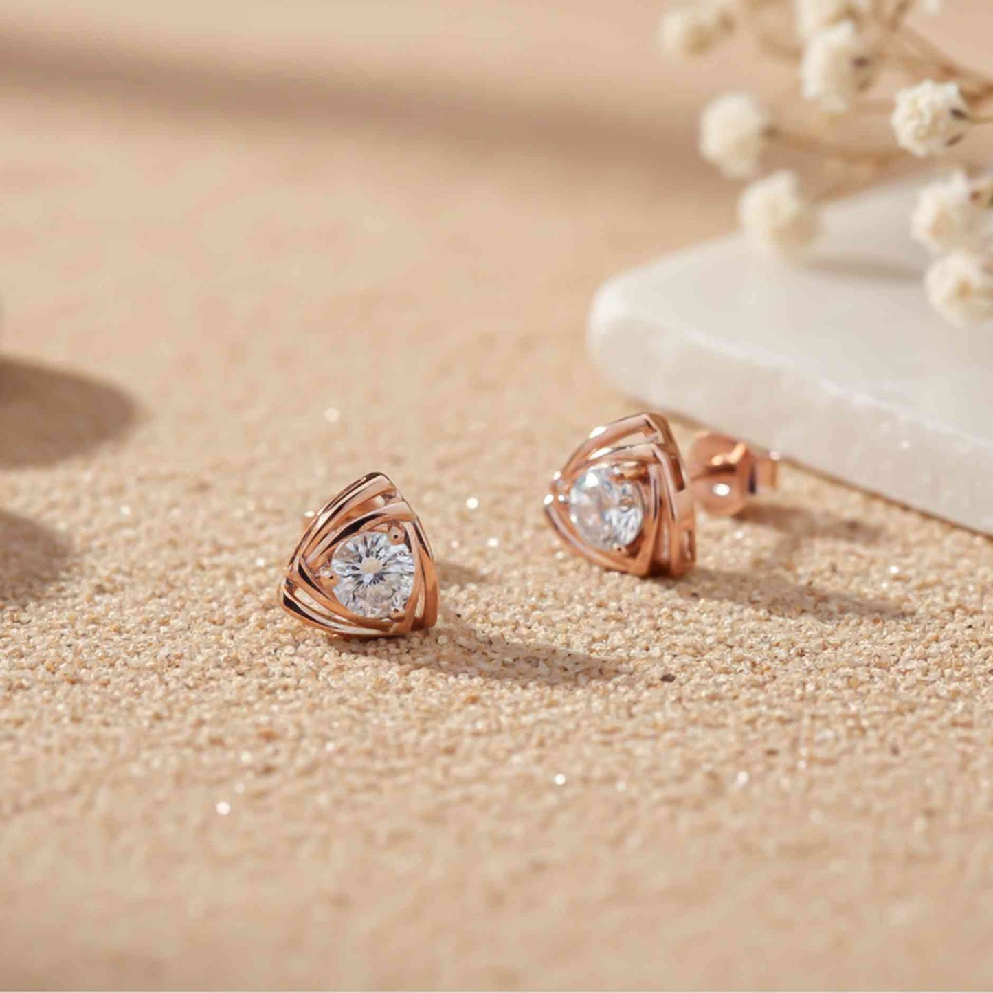 925 Sterling Silver With 14K Gold Plated Triage of life Stud