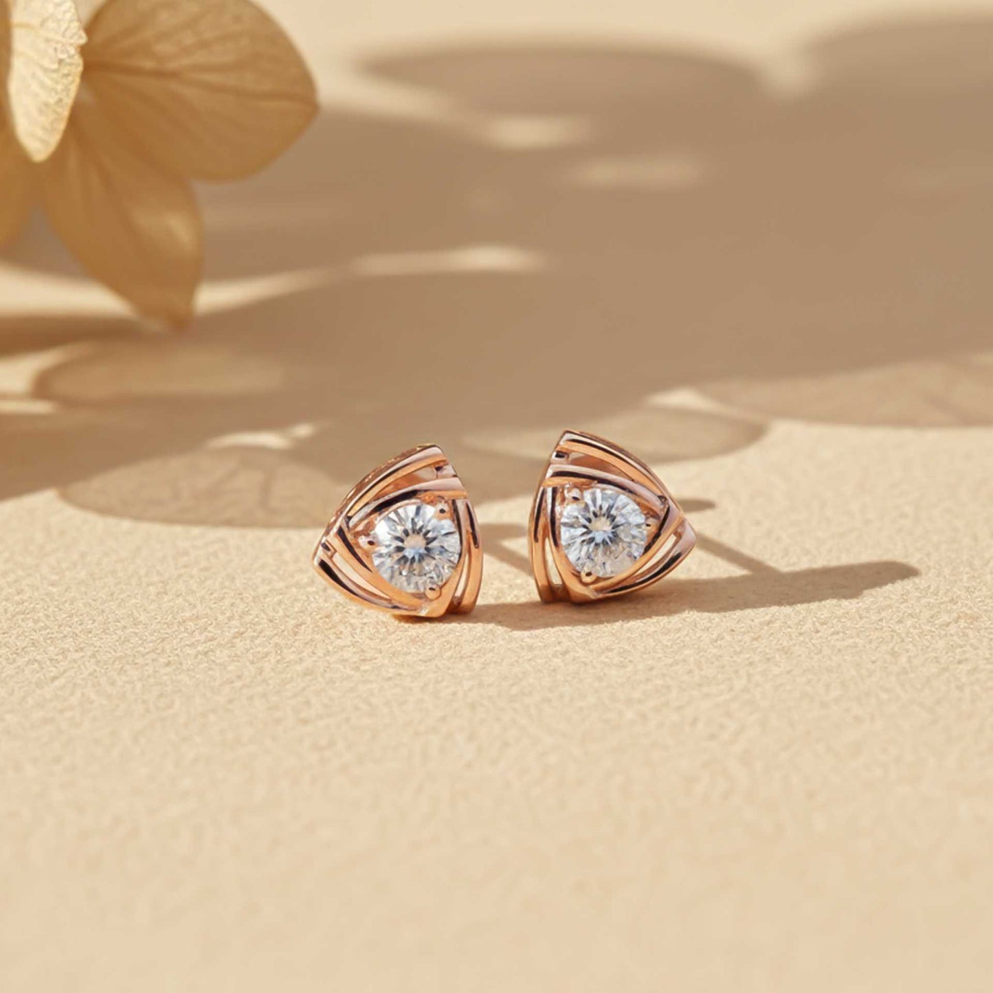 925 Sterling Silver With 14K Gold Plated Triage of life Stud