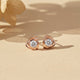 925 Sterling Silver With Gold Vermeil Triage of life Stud Gold Vermeil (2.5 Micron)