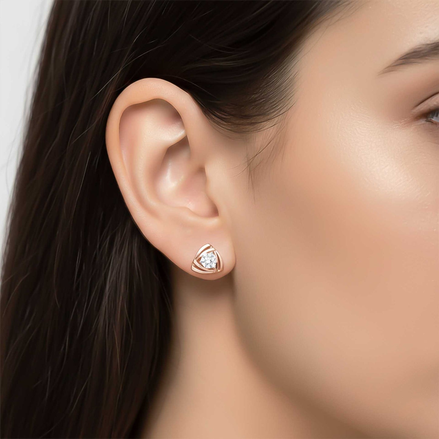 925 Sterling Silver With 14K Gold Plated Triage of life Stud