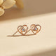 925 Sterling Silver With Gold Vermeil Zircon Studded Heart Earrings Gold Vermeil (2.5 Micron)