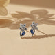 925 Sterling Silver Sapphire Blue Star Earrings Gold Vermeil (2.5 Micron)