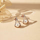 925 Sterling Silver With Gold Vermeil Mother of Pearl Drop Earrings Gold Vermeil (2.5 Micron)