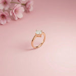 1.44Ct Moissanite Princess Cut Solitaire Ring