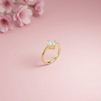 1.44Ct Moissanite Princess Cut Solitaire Ring