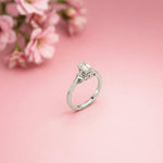 0.44Ct Moissanite Vintage Emerald Solitaire Ring
