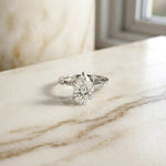 2.71Ct Moissanite Twist Band Oval Solitaire Ring