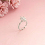 2.71Ct Moissanite Twist Band Oval Solitaire Ring