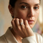 2.71Ct Moissanite Twist Band Oval Solitaire Ring