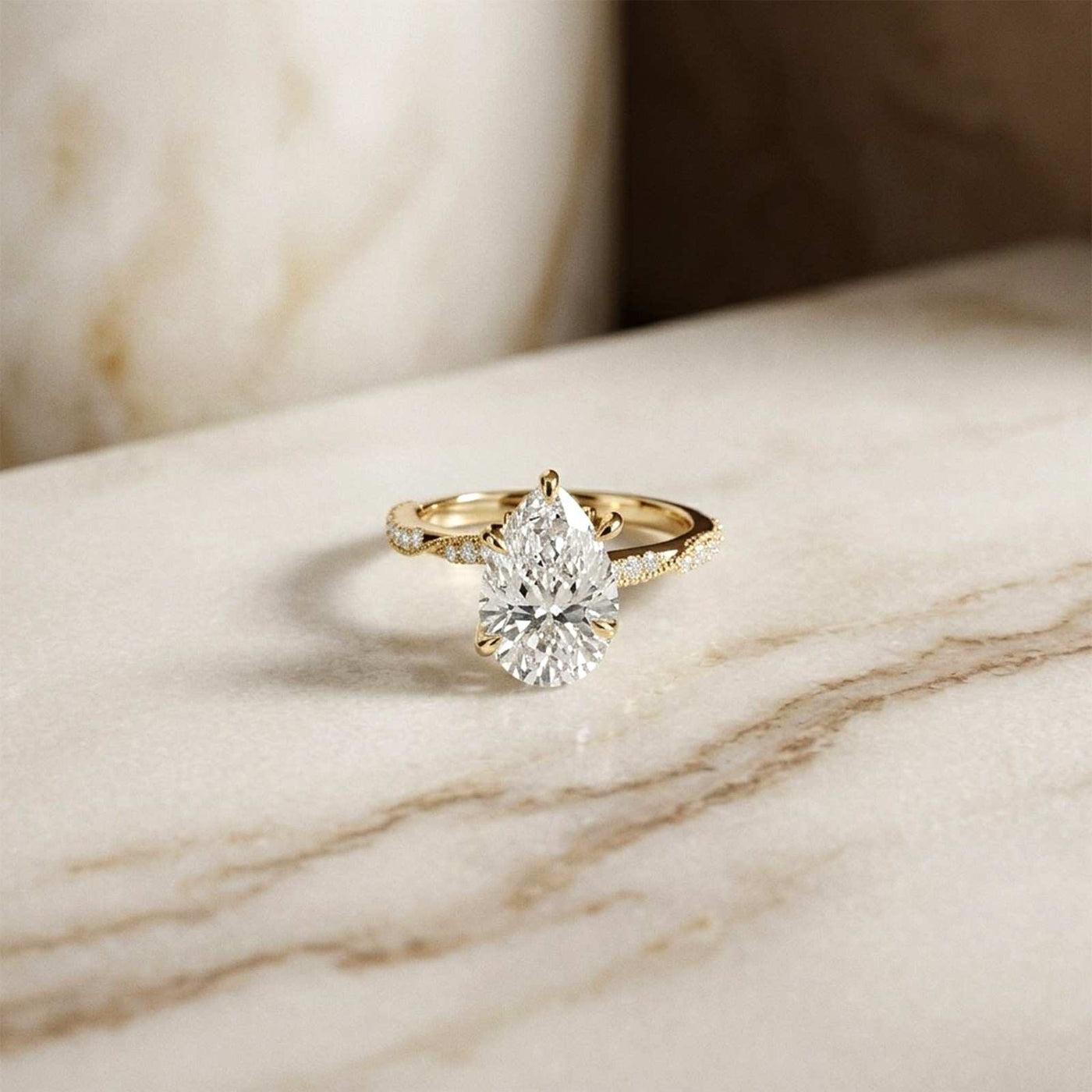 2.71Ct Moissanite Twist Band Oval Solitaire Ring