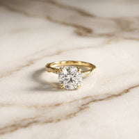 2.58Ct Moissanite Round Brilliant Solitaire Ring