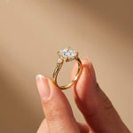 2.58Ct Moissanite Asscher Cut Three Stone Ring