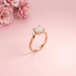 2.58Ct Moissanite Cushion Cut Three Stone Ring