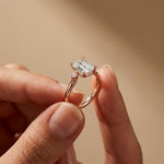 2.23Ct Moissanite Emerald Cut Three Stone Ring