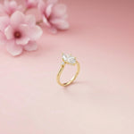 1.95Ct Moissanite Marquise Cut Three Stone Ring