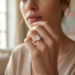 2.19Ct Moissanite Vintage Radiant Cut Milgrain Ring