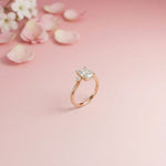 2.13Ct Moissanite Radiant Cut Three-Stone Ring