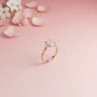 2.13Ct Moissanite Radiant Cut Three-Stone Ring
