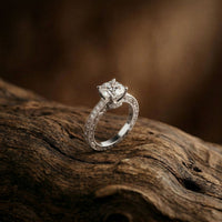 1.97Ct Moissanite Cushion Cut Vintage Ring
