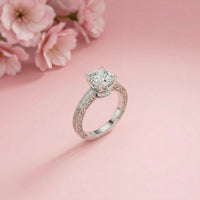 1.97Ct Moissanite Cushion Cut Vintage Ring