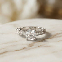 1.97Ct Moissanite Cushion Cut Vintage Ring