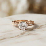 1.97Ct Moissanite Cushion Cut Vintage Ring