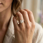 2.29Ct Moissanite Emerald Cut Vintage Pavé Ring