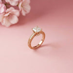 1.97Ct Moissanite Vintage Milgrain Emerald-Cut Halo Ring