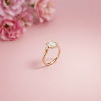 2.15Ct Moissanite Round Solitaire Three-Stone Ring