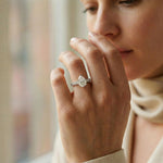 1.38Ct Moissanite Pear Cut Vintage Ring