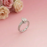 1.38Ct Moissanite Pear Cut Vintage Ring