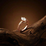 1.38Ct Moissanite Pear Cut Vintage Ring