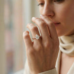 1.38Ct Moissanite Pear Cut Vintage Ring