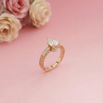 1.38Ct Moissanite Pear Cut Vintage Ring