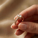 1.38Ct Moissanite Pear Cut Vintage Ring