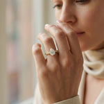 1.38Ct Moissanite Pear Cut Vintage Ring