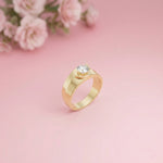 0.75Ct Moissanite Modern Bezel-Set Ring For Men's