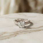 2.21Ct Moissanite Round Cut Vintage Ring