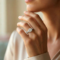 2.21Ct Moissanite Round Cut Vintage Ring
