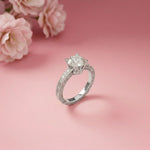 2.21Ct Moissanite Round Cut Vintage Ring