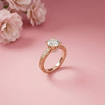 2.21Ct Moissanite Round Cut Vintage Ring