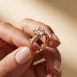 2.21Ct Moissanite Round Cut Vintage Ring