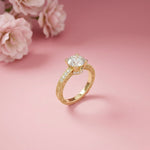 2.21Ct Moissanite Round Cut Vintage Ring