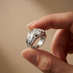 3.66Ct Moissanite Bold Bezel Ring For Men's