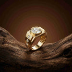 3.66Ct Moissanite Bold Bezel Ring For Men's
