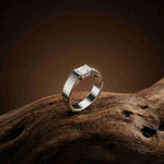 1.02Ct Moissanite Emerald Cut Minimal Ring For Men's