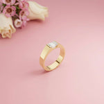 1.02Ct Moissanite Emerald Cut Minimal Ring For Men's