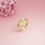 0.75Ct Moissanite Textured Groove Ring For Men's