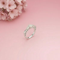 1Ct Moissanite Oval Cut Three-Stone Vintage Ring